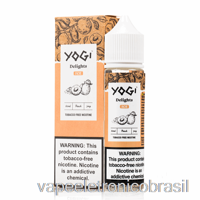 Vape Eletrônico Pêssego Ice - Delícias Do Iogue - 60ml 6mg